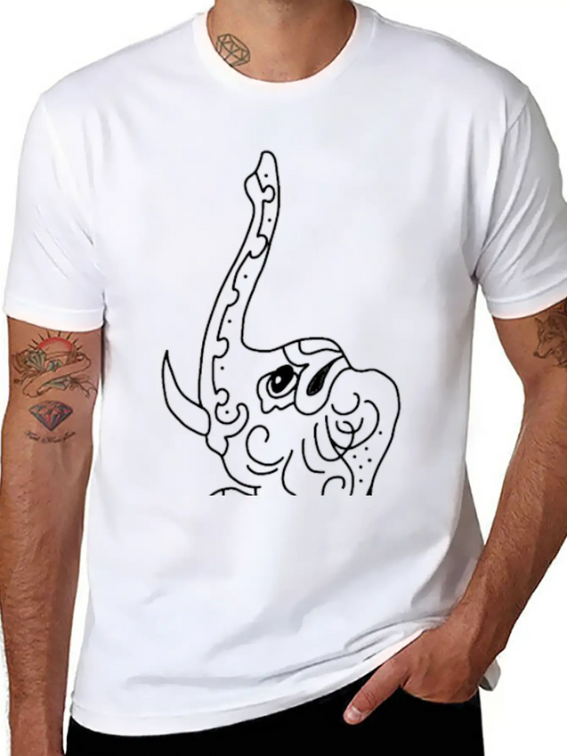 Elephant Jewelry Indian Decorated Lightweight Cotton T-Shirt – Daily Comfort Graphic Shirt