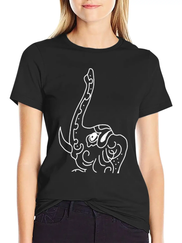 Elephant Jewelry Indian Decorated Lightweight Cotton T-Shirt – Daily Comfort Graphic Shirt