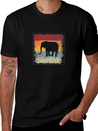 Elephant Retro Lightweight Cotton T-Shirt – Daily Comfort Graphic Shirt