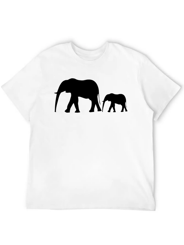 Elephants Lightweight Cotton T-Shirt – Daily Comfort Graphic Shirt