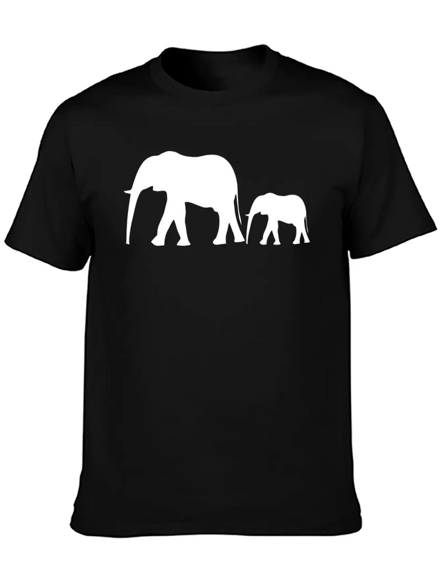 Elephants Lightweight Cotton T-Shirt – Daily Comfort Graphic Shirt