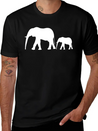 Elephants Lightweight Cotton T-Shirt – Daily Comfort Graphic Shirt