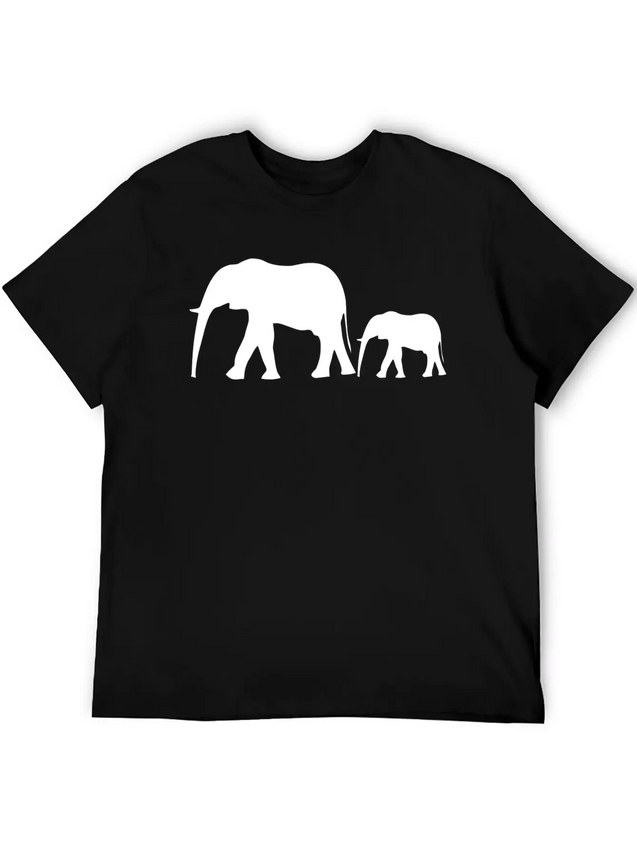 Elephants Lightweight Cotton T-Shirt – Daily Comfort Graphic Shirt