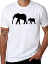 Elephants Lightweight Cotton T-Shirt – Daily Comfort Graphic Shirt