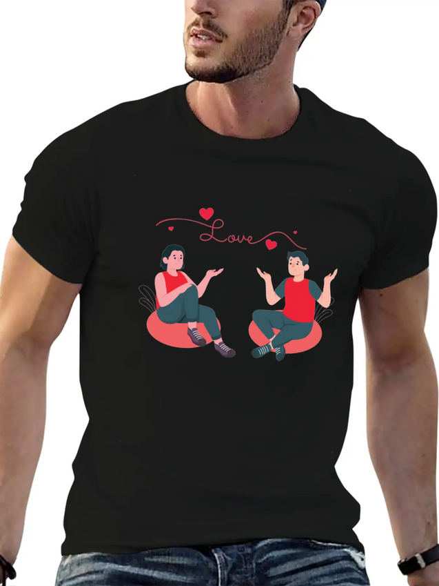 Emotional Connection Lover Lightweight Cotton T-Shirt – Daily Comfort Graphic Shirt