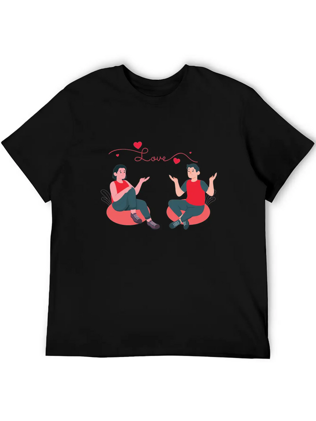 Emotional Connection Lover Lightweight Cotton T-Shirt – Daily Comfort Graphic Shirt