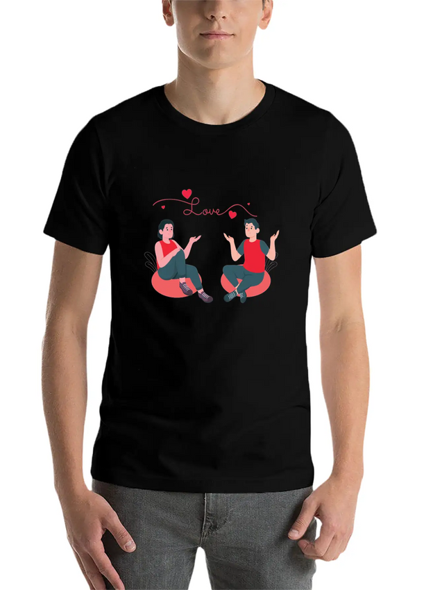 Emotional Connection Lover Lightweight Cotton T-Shirt – Daily Comfort Graphic Shirt
