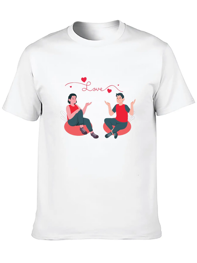 Emotional Connection Lover Lightweight Cotton T-Shirt – Daily Comfort Graphic Shirt