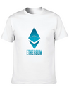 Ethereum. Blue Logo. Tee For Cryptocurrency Lightweight Cotton T-Shirt – Daily Comfort Graphic Shirt