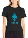 Ethereum. Blue Logo. Tee For Cryptocurrency Lightweight Cotton T-Shirt – Daily Comfort Graphic Shirt