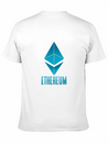 Ethereum. Blue Logo. Tee For Cryptocurrency Lightweight Cotton T-Shirt – Daily Comfort Graphic Shirt