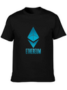 Ethereum. Blue Logo. Tee For Cryptocurrency Lightweight Cotton T-Shirt – Daily Comfort Graphic Shirt