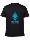 Ethereum. Blue Logo. Tee For Cryptocurrency Lightweight Cotton T-Shirt – Daily Comfort Graphic Shirt