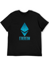 Ethereum. Blue Logo. Tee For Cryptocurrency Lightweight Cotton T-Shirt – Daily Comfort Graphic Shirt