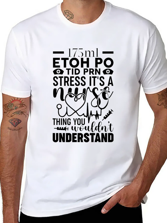 Etoh Po Tid Prn Stress Its A Nurse Thing You Would Lightweight Cotton T-Shirt – Daily Comfort Graphic Shirt