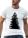 Evergreen - White Lightweight Cotton T-Shirt – Daily Comfort Graphic Shirt