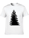 Evergreen - White Lightweight Cotton T-Shirt – Daily Comfort Graphic Shirt