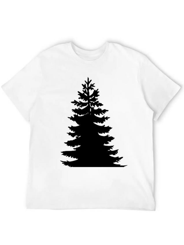 Evergreen - White Lightweight Cotton T-Shirt – Daily Comfort Graphic Shirt