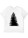 Evergreen - White Lightweight Cotton T-Shirt – Daily Comfort Graphic Shirt