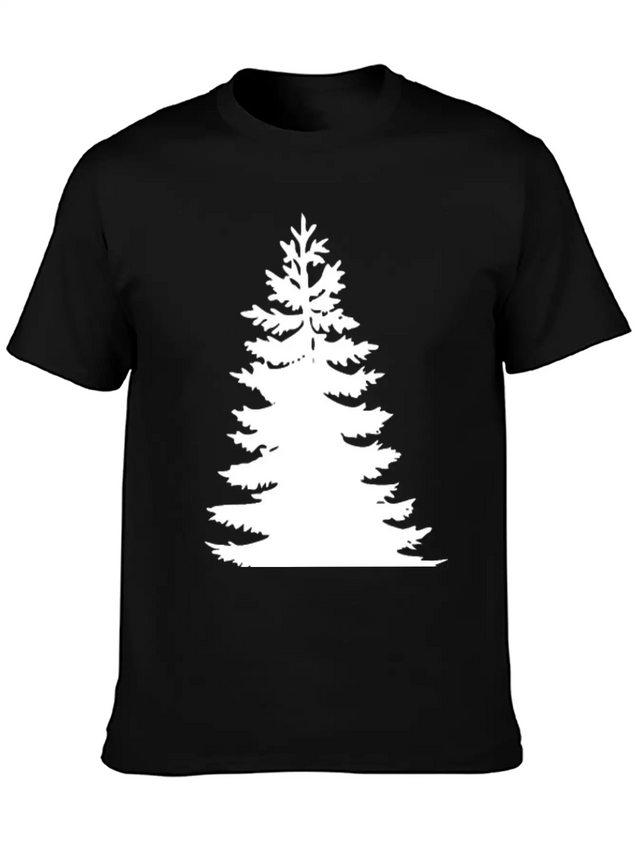 Evergreen - White Lightweight Cotton T-Shirt – Daily Comfort Graphic Shirt