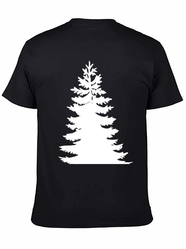 Evergreen - White Lightweight Cotton T-Shirt – Daily Comfort Graphic Shirt