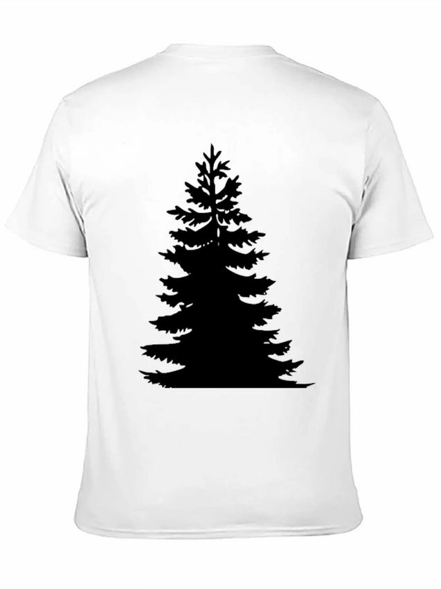 Evergreen - White Lightweight Cotton T-Shirt – Daily Comfort Graphic Shirt