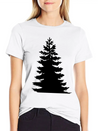 Evergreen - White Lightweight Cotton T-Shirt – Daily Comfort Graphic Shirt