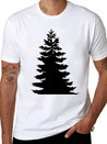 Evergreen - White Lightweight Cotton T-Shirt – Daily Comfort Graphic Shirt