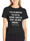 Eyes On Ambition, Feet On The Ground Lightweight Cotton T-Shirt – Daily Comfort Graphic Shirt