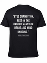 Eyes On Ambition, Feet On The Ground Lightweight Cotton T-Shirt – Daily Comfort Graphic Shirt