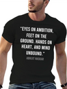 Eyes On Ambition, Feet On The Ground Lightweight Cotton T-Shirt – Daily Comfort Graphic Shirt