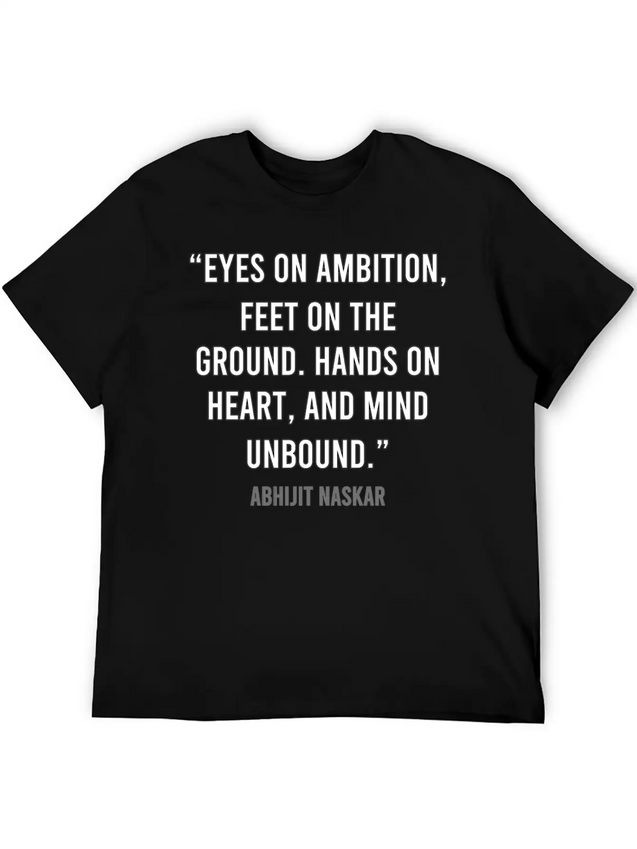 Eyes On Ambition, Feet On The Ground Lightweight Cotton T-Shirt – Daily Comfort Graphic Shirt