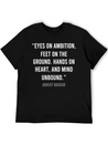 Eyes On Ambition, Feet On The Ground Lightweight Cotton T-Shirt – Daily Comfort Graphic Shirt
