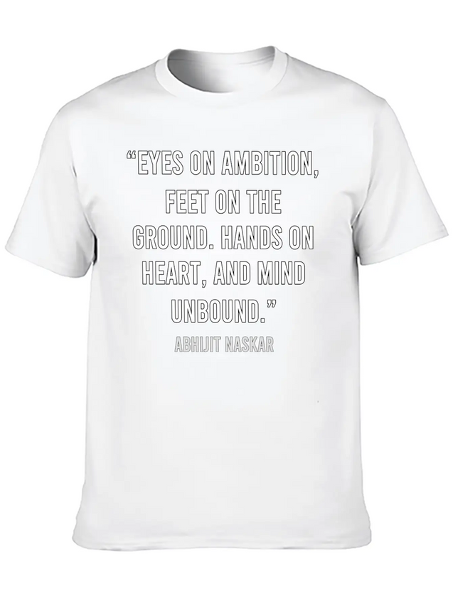 Eyes On Ambition, Feet On The Ground Lightweight Cotton T-Shirt – Daily Comfort Graphic Shirt