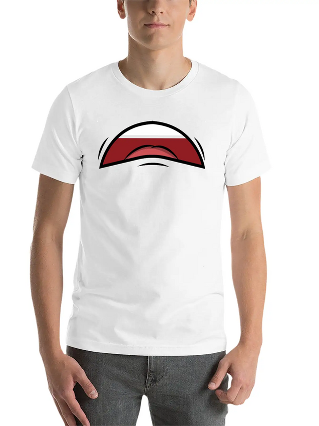 Face Laugh Teeth Grimace Grimace Lightweight Cotton T-Shirt – Daily Comfort Graphic Shirt