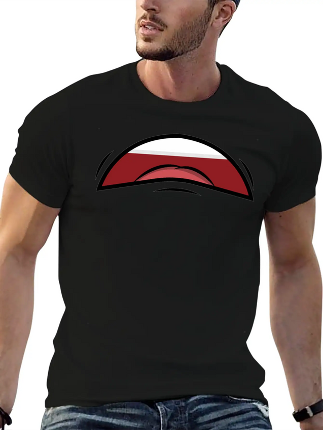 Face Laugh Teeth Grimace Grimace Lightweight Cotton T-Shirt – Daily Comfort Graphic Shirt