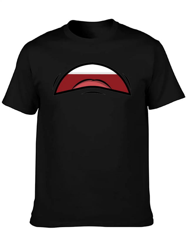 Face Laugh Teeth Grimace Grimace Lightweight Cotton T-Shirt – Daily Comfort Graphic Shirt