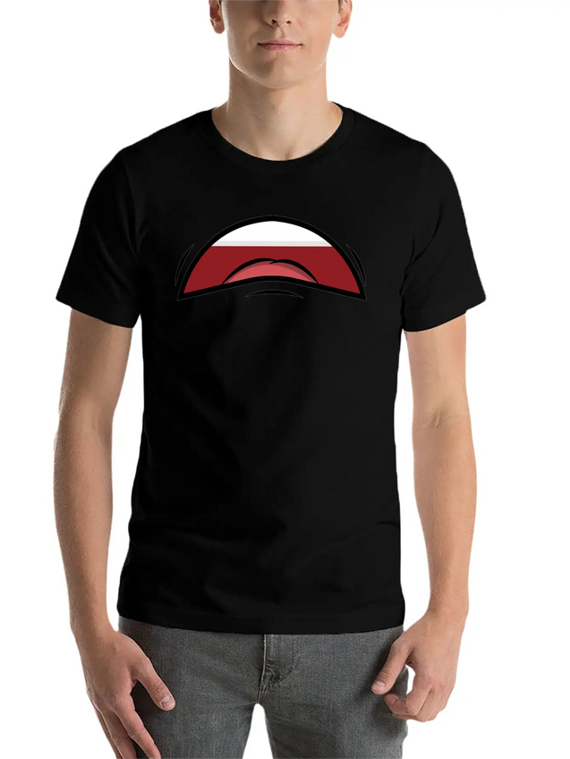 Face Laugh Teeth Grimace Grimace Lightweight Cotton T-Shirt – Daily Comfort Graphic Shirt