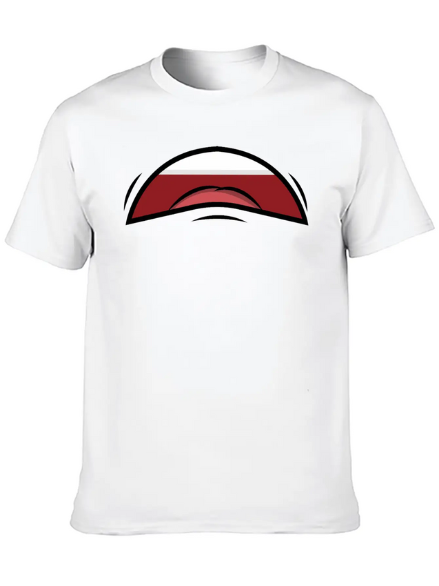 Face Laugh Teeth Grimace Grimace Lightweight Cotton T-Shirt – Daily Comfort Graphic Shirt