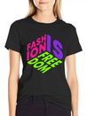 Fashion Is Freedom Lettering Quote Lightweight Cotton T-Shirt – Daily Comfort Graphic Shirt