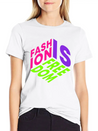 Fashion Is Freedom Lettering Quote Lightweight Cotton T-Shirt – Daily Comfort Graphic Shirt