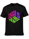 Fashion Is Freedom Lettering Quote Lightweight Cotton T-Shirt – Daily Comfort Graphic Shirt