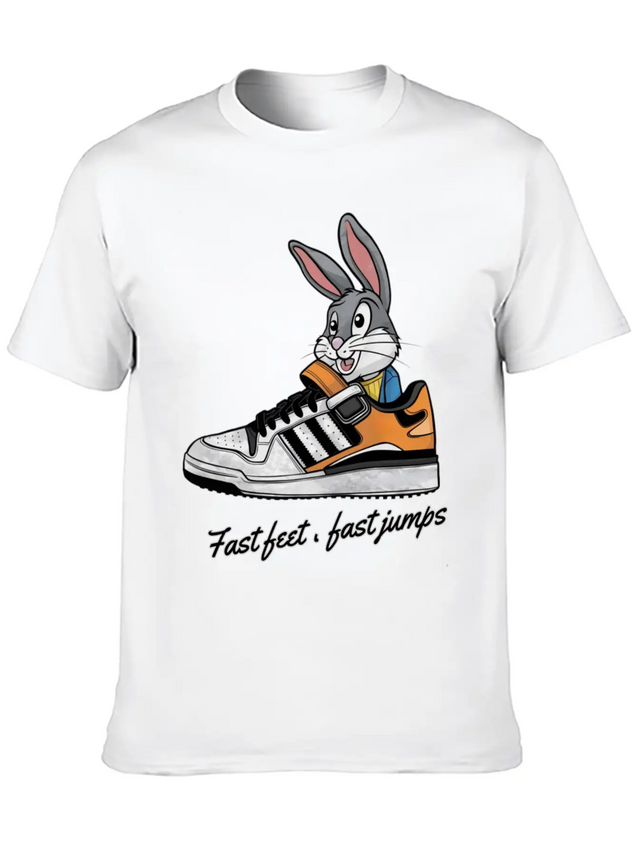Fast Feet Fast Jumps - Dynamic Athletic Design Lightweight Cotton T-Shirt – Daily Comfort Graphic Shirt