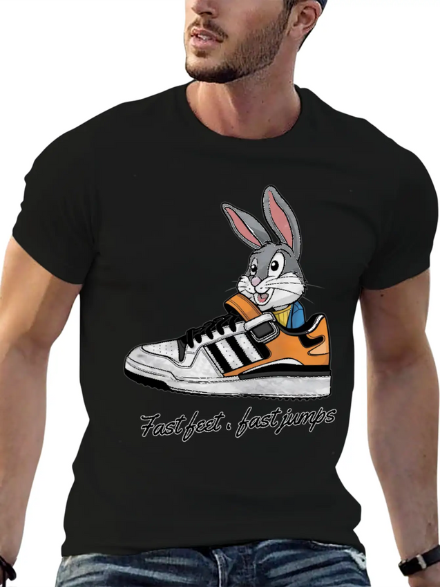 Fast Feet Fast Jumps - Dynamic Athletic Design Lightweight Cotton T-Shirt – Daily Comfort Graphic Shirt