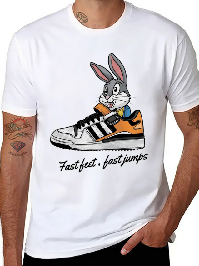 Fast Feet Fast Jumps - Dynamic Athletic Design Lightweight Cotton T-Shirt – Daily Comfort Graphic Shirt