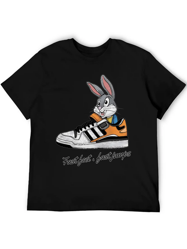 Fast Feet Fast Jumps - Dynamic Athletic Design Lightweight Cotton T-Shirt – Daily Comfort Graphic Shirt