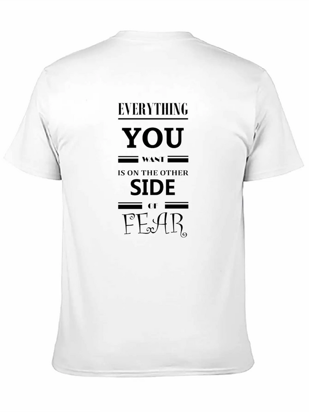 Fearless Quote Lightweight Cotton T-Shirt – Daily Comfort Graphic Shirt