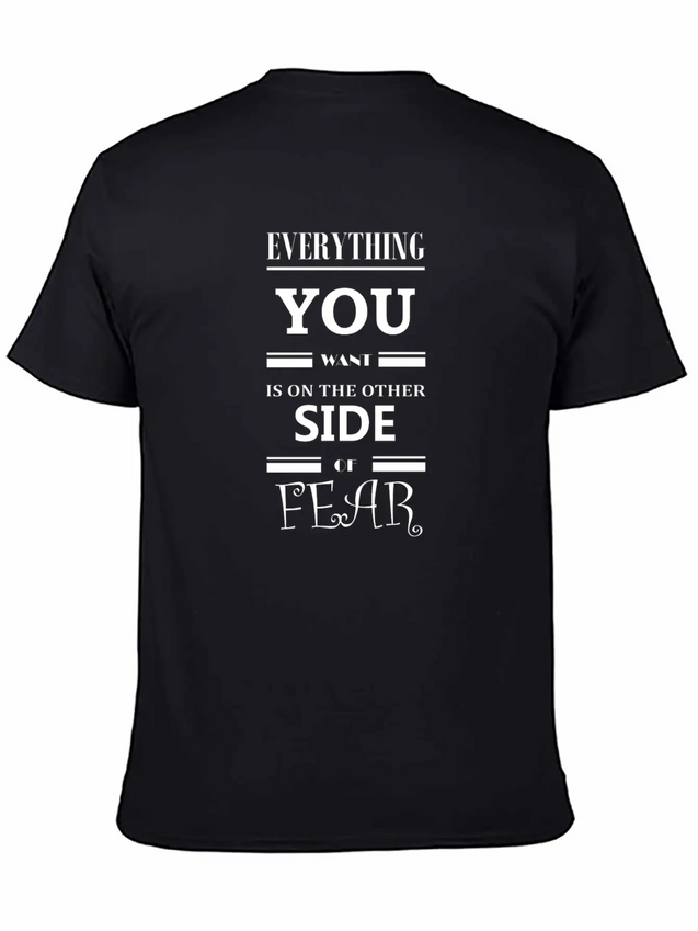 Fearless Quote Lightweight Cotton T-Shirt – Daily Comfort Graphic Shirt