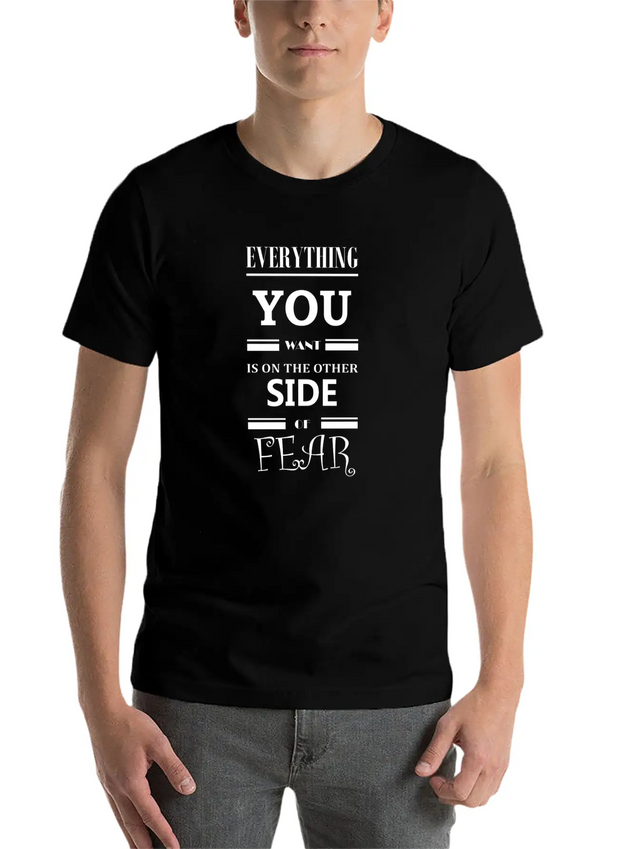 Fearless Quote Lightweight Cotton T-Shirt – Daily Comfort Graphic Shirt