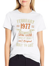 February 1977 Birthday Surprise Lightweight Cotton T-Shirt – Daily Comfort Graphic Shirt